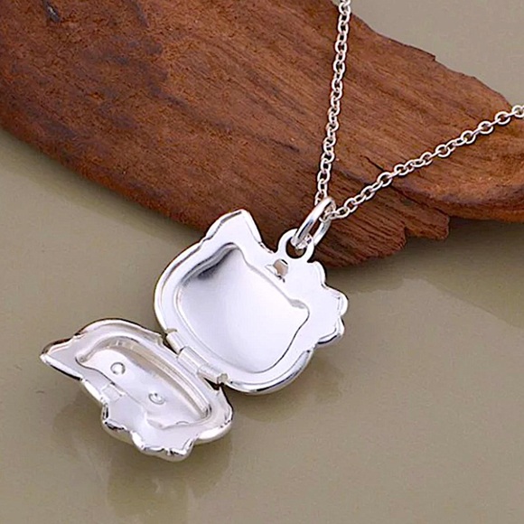 Hello Kitty Locket Sterling Silver Necklace - Picture 5 of 10